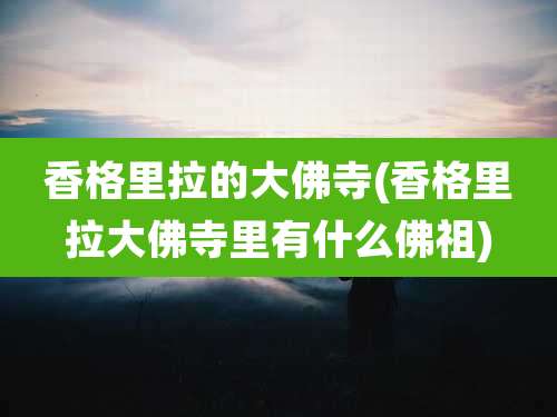 香格里拉的大佛寺(香格里拉大佛寺里有什么佛祖)