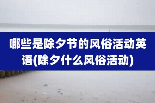 哪些是除夕节的风俗活动英语(除夕什么风俗活动)