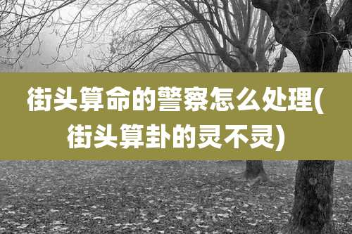 街头算命的警察怎么处理(街头算卦的灵不灵)