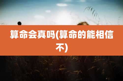 算命会真吗(算命的能相信不)