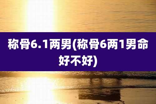 称骨6.1两男(称骨6两1男命好不好)
