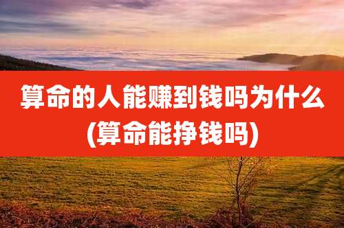 算命的人能赚到钱吗为什么(算命能挣钱吗)