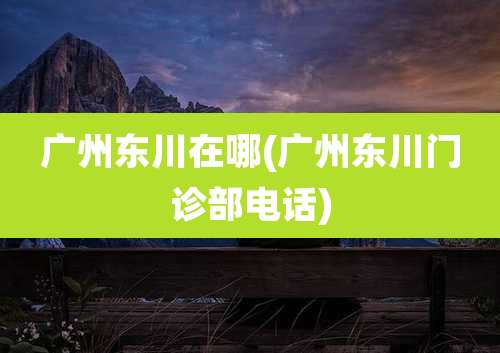 广州东川在哪(广州东川门诊部电话)
