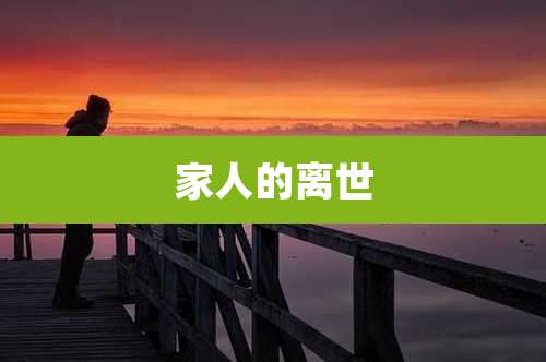 家人的离世