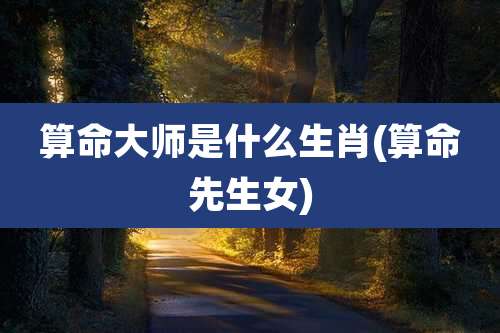 算命大师是什么生肖(算命先生女)