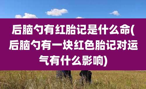 后脑勺有红胎记是什么命(后脑勺有一块红色胎记对运气有什么影响)