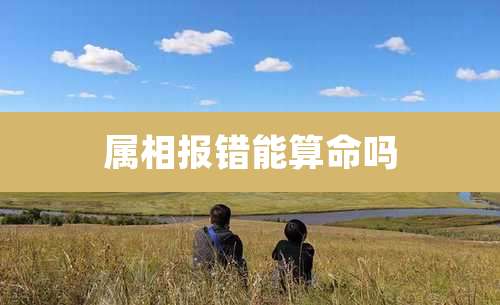 属相报错能算命吗