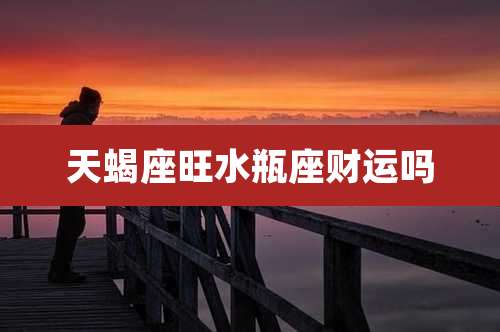 天蝎座旺水瓶座财运吗