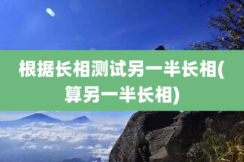 根据长相测试另一半长相(算另一半长相)