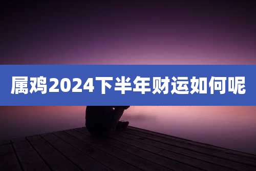 属鸡2024下半年财运如何呢