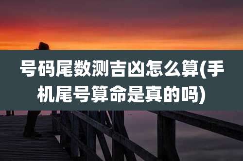 号码尾数测吉凶怎么算(手机尾号算命是真的吗)