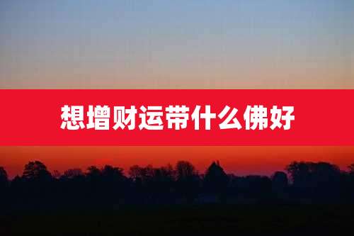 想增财运带什么佛好