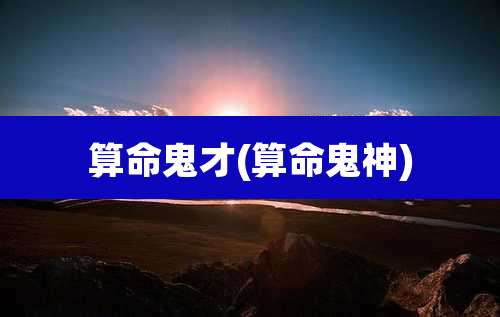 算命鬼才(算命鬼神)