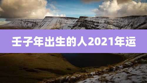 壬子年出生的人2021年运