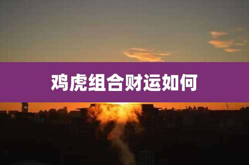 鸡虎组合财运如何