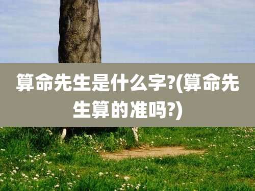 算命先生是什么字?(算命先生算的准吗?)