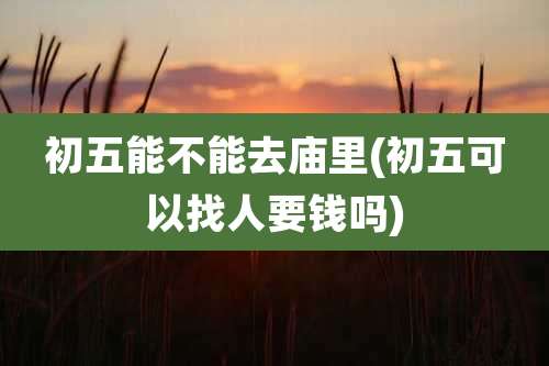 初五能不能去庙里(初五可以找人要钱吗)