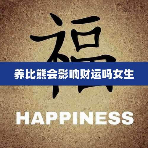 养比熊会影响财运吗女生