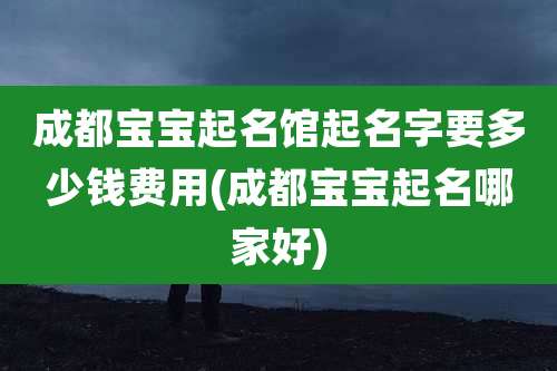 成都宝宝起名馆起名字要多少钱费用(成都宝宝起名哪家好)