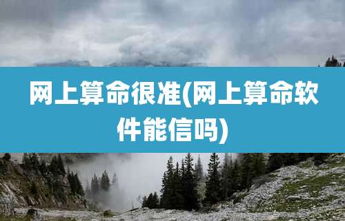 网上算命很准(网上算命软件能信吗)