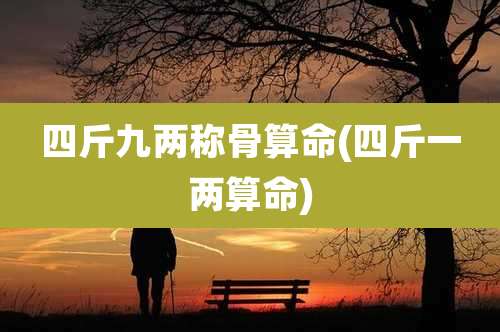 四斤九两称骨算命(四斤一两算命)