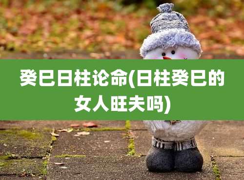 癸巳日柱论命(日柱癸巳的女人旺夫吗)