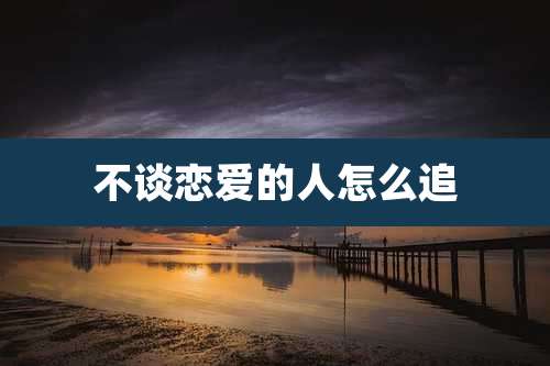 不谈恋爱的人怎么追