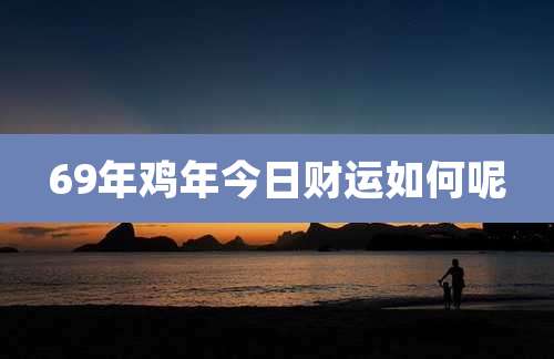 69年鸡年今日财运如何呢