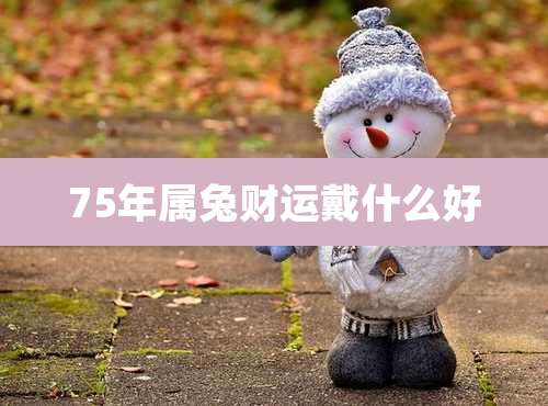 75年属兔财运戴什么好