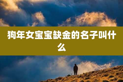 狗年女宝宝缺金的名子叫什么