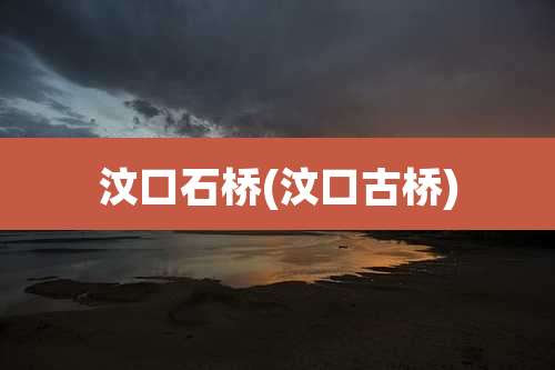 汶口石桥(汶口古桥)