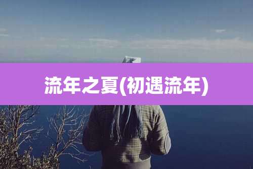 流年之夏(初遇流年)