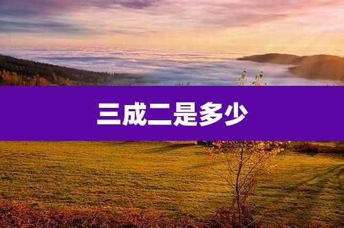 三成二是多少