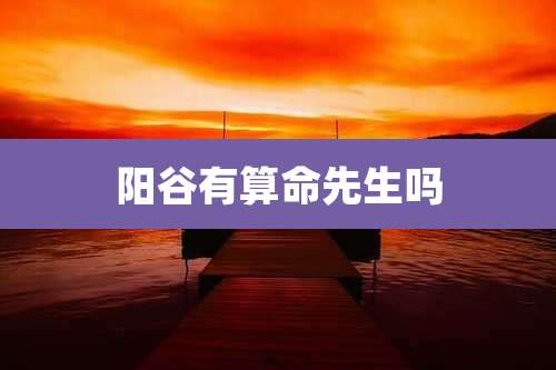 阳谷有算命先生吗