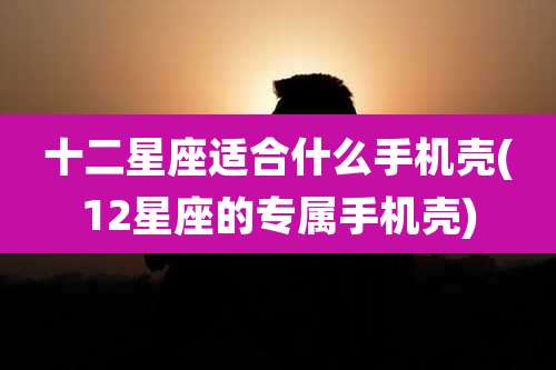 十二星座适合什么手机壳(12星座的专属手机壳)