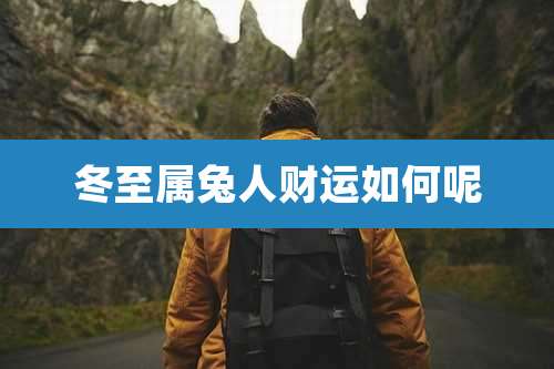 冬至属兔人财运如何呢