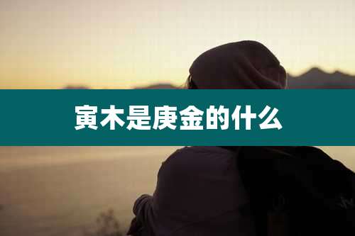 寅木是庚金的什么