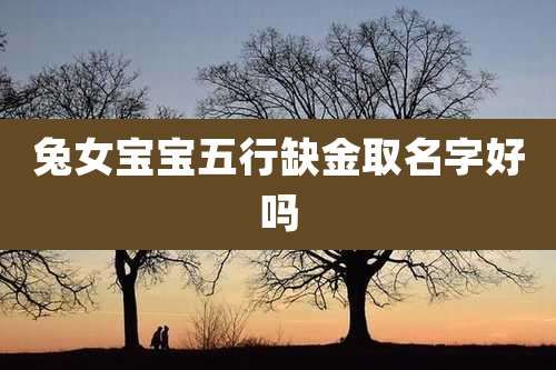 兔女宝宝五行缺金取名字好吗