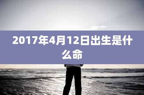 2017年4月12日出生是什么命