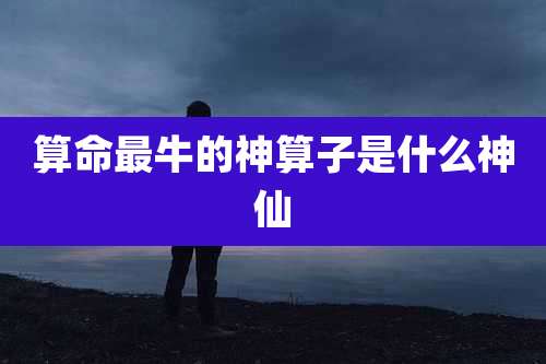 算命最牛的神算子是什么神仙