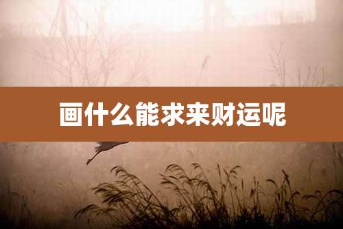 画什么能求来财运呢