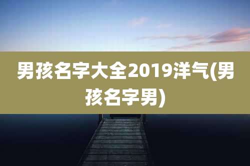 男孩名字大全2019洋气(男孩名字男)