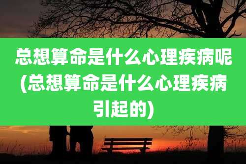 总想算命是什么心理疾病呢(总想算命是什么心理疾病引起的)