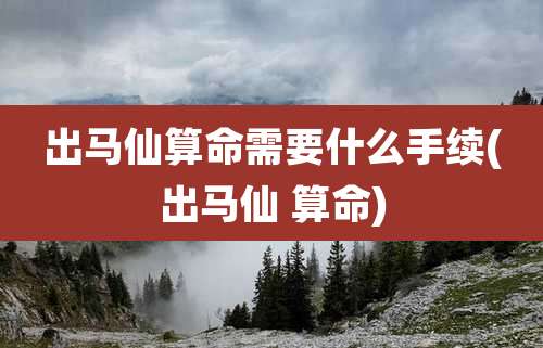 出马仙算命需要什么手续(出马仙 算命)