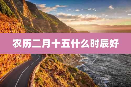 农历二月十五什么时辰好