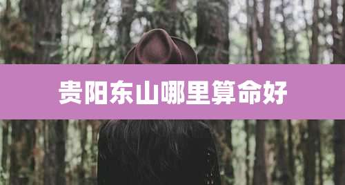 贵阳东山哪里算命好