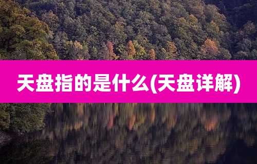 天盘指的是什么(天盘详解)