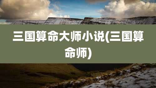 三国算命大师小说(三国算命师)