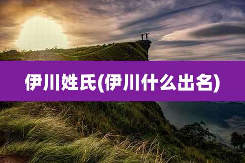 伊川姓氏(伊川什么出名)