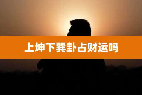 上坤下巽卦占财运吗